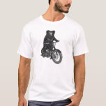 Sloth Bear On Motorbike T-shirt at Zazzle