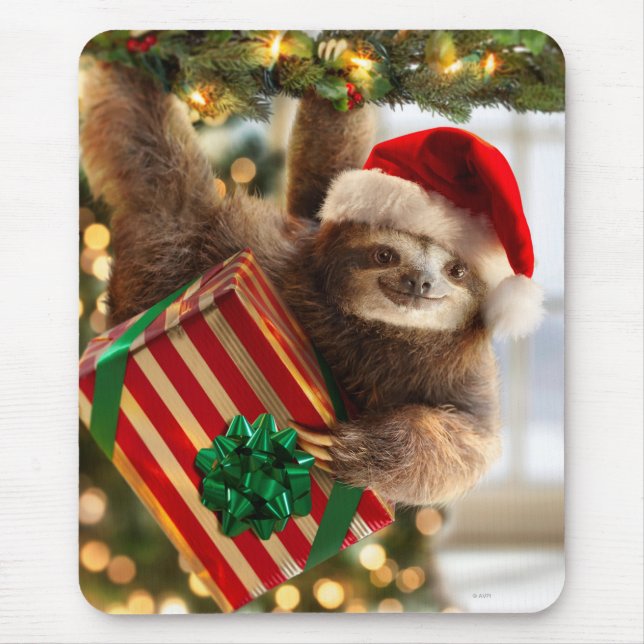 Sloth Bearing Gifts Mouse Pad (Front)