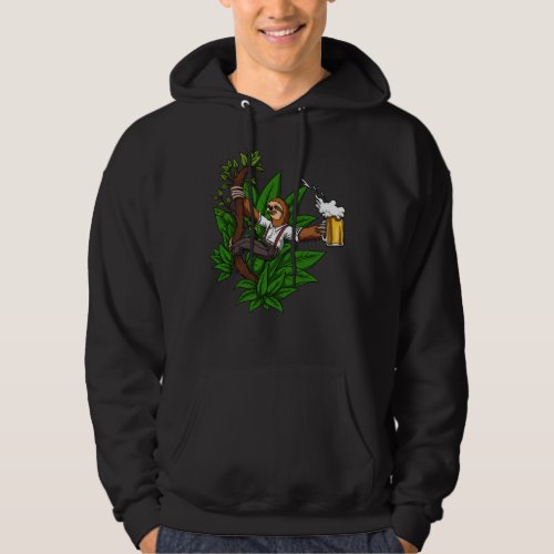 Sloth Beer Drinking Party Funny Animal Hoodie