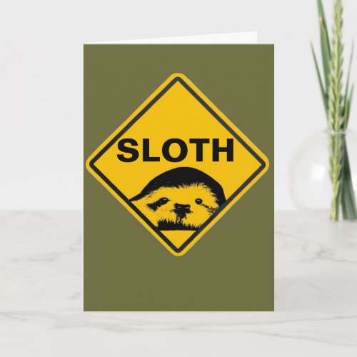 Sloth Birthday Card