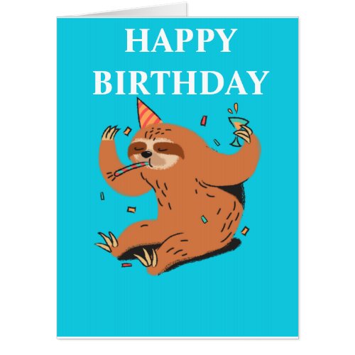 sloth birthday cardanimals card