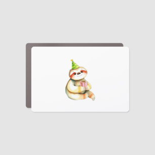 Sloth birthday gift cute funny happy party hat Cla Car Magnet
