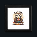 Sloth Birthday Shirt Vintage Cake Animal Graphic Gift Box<br><div class="desc">Sloth Birthday Shirt Vintage Cake Animal Graphic</div>