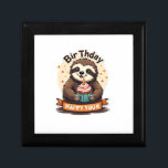 Sloth Birthday Shirt Vintage Cake Animal Graphic Gift Box<br><div class="desc">Sloth Birthday Shirt Vintage Cake Animal Graphic</div>