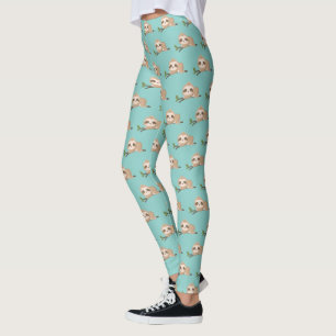 sloth blue leggings