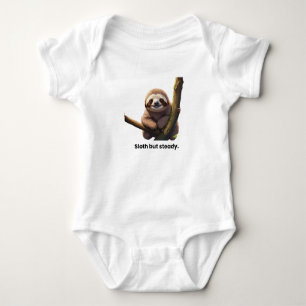 SLOTH BUT STEADY BABY BODYSUIT