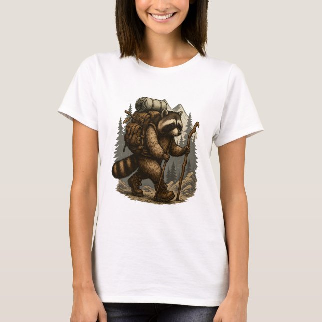 Sloth Camping Hiking T-Shirt (Front)