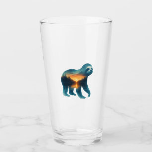Sloth Camping Lover Glass