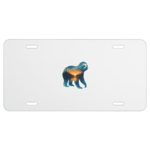 Sloth Camping Lover License Plate