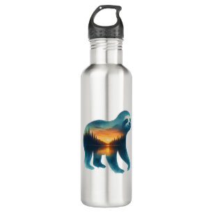 Sloth Camping Lover Stainless Steel Water Bottle