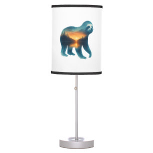 Sloth Camping Lover Table Lamp