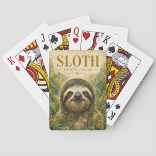 Sloth Canopy Jungle Wildlife Poker Cards