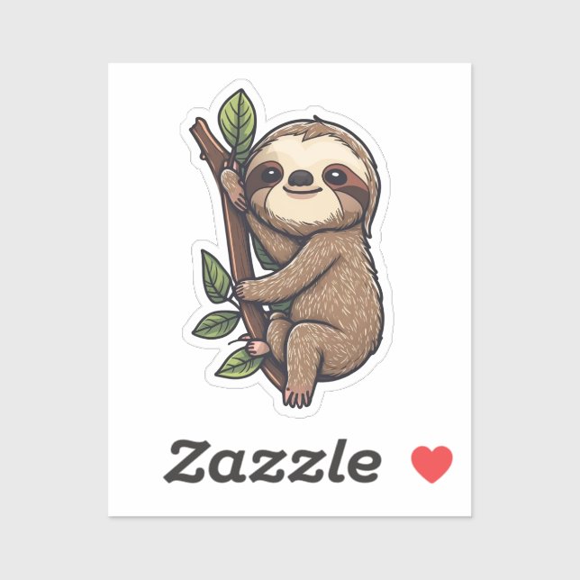 Sloth cartoon illustration sticker (Sheet)