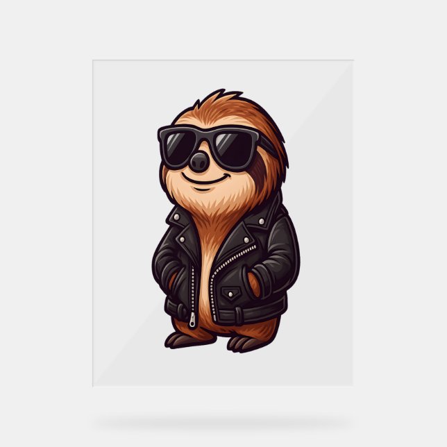 Sloth Chill Mood Acrylic Sign (Front)