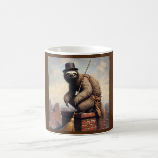 Sloth Chimney Sweep Coffee Mug (Center)