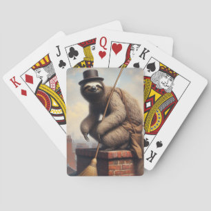 Sloth Chimney Sweep Poker Cards