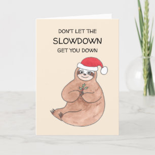 Sloth Christmas Card