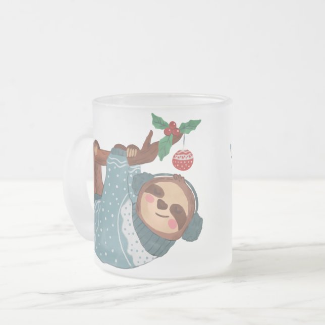 Sloth Christmas Coffee Mug (Front Left)