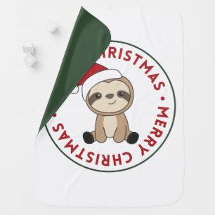 Sloth Christmas Snow Winter Animals Sloths Baby Bl Blanket