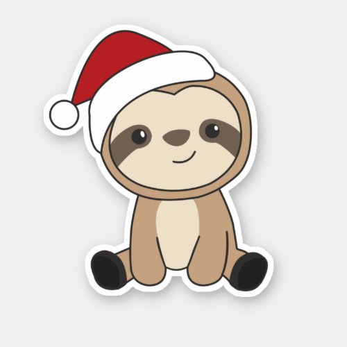 Sloth Christmas Snow Winter Animals Sloths Classic Sticker