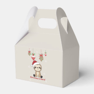 Sloth Christmas Snow Winter Animals Sloths Favor B Boxes