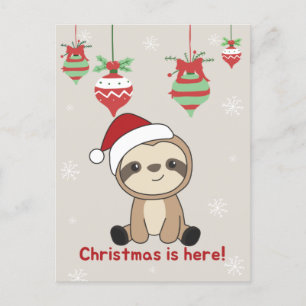Sloth Christmas Snow Winter Animals Sloths Holiday