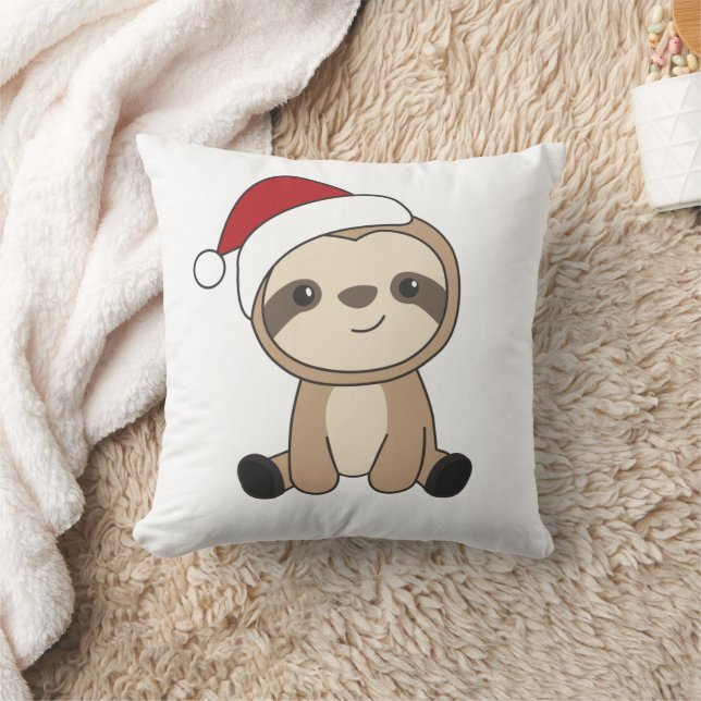 Sloth Christmas Snow Winter Animals Sloths Throw P Pillow (Blanket)