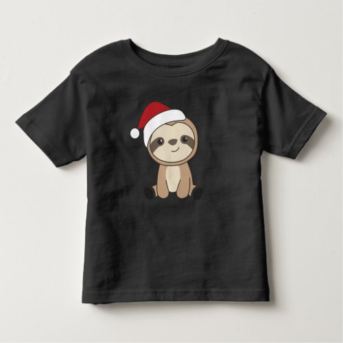 Sloth Christmas Snow Winter Animals Sloths Toddler Toddler T_shirt