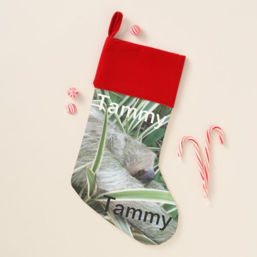 sloth christmas stocking