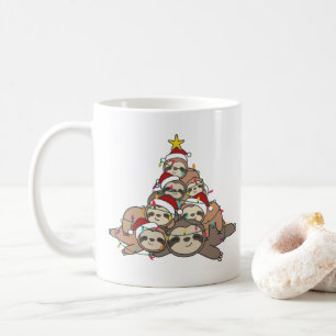 Sloth Christmas Tree Funny Animal Christmas Coffee Mug