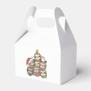 Sloth Christmas Tree Funny Animal Christmas Favor Boxes