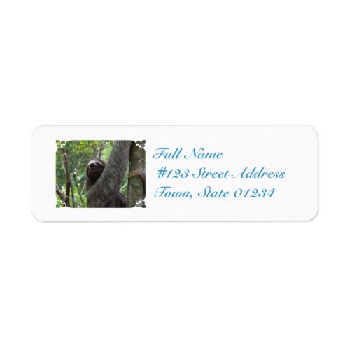 Sloth Climbing Tree Label