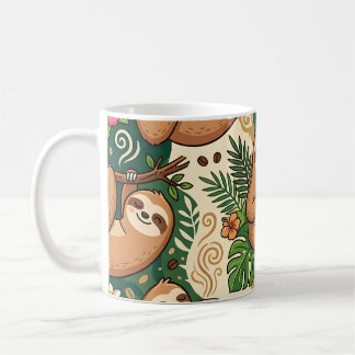 Sloth Coffee Mug – Cozy Cute Sloth Pattern