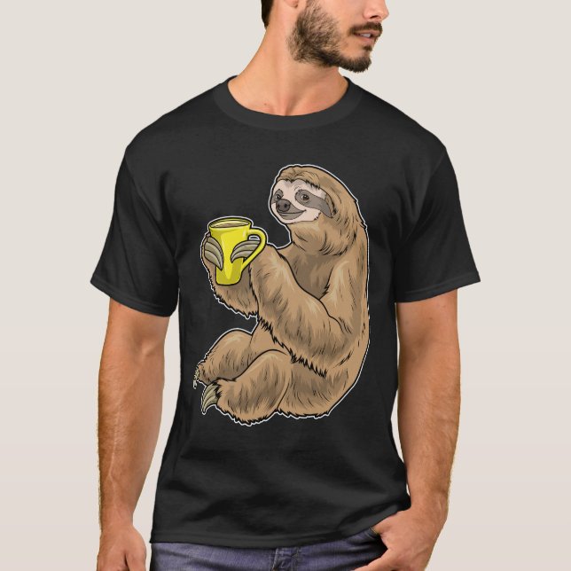 Sloth Coffee Mug T-Shirt (Front)