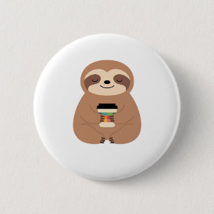 Sloth Coffee Time Classic T-Shirt Button