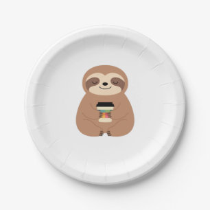 Sloth Coffee Time Classic T-Shirt Paper Plates