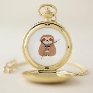 Sloth Coffee Time Classic T-Shirt Pocket Watch