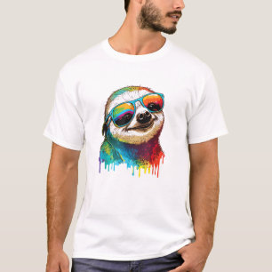 Sloth Colorful Sloth Outfit Mens Sloth Lover T-Shi T-Shirt