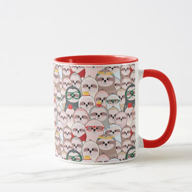 Sloth Comic Pattern Mug (Right)