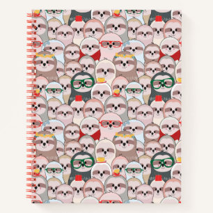 Sloth Comic Pattern Notebook