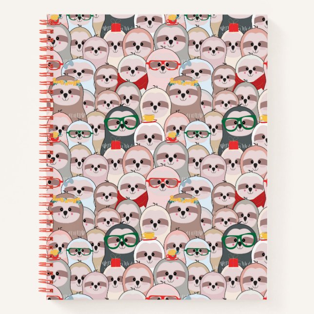 Sloth Comic Pattern Notebook (Front)