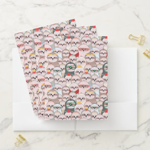 Sloth Comic Pattern Pocket Folder