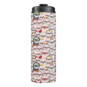 Sloth Comic Pattern Thermal Tumbler