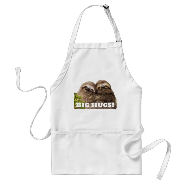 Sloth Couple Adult Apron (Front)