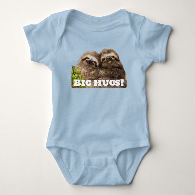 Sloth Couple Baby Bodysuit (Front)