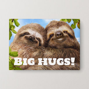 Sloth Couple Button