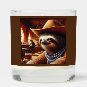 Sloth Cowboy in Saloon Scented Candle