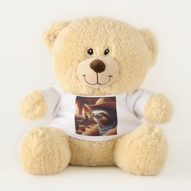 Sloth Cowboy in Saloon Teddy Bear (Front)