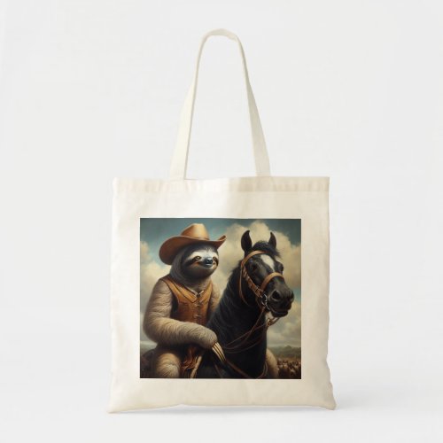 Sloth Cowboy Tote Bag