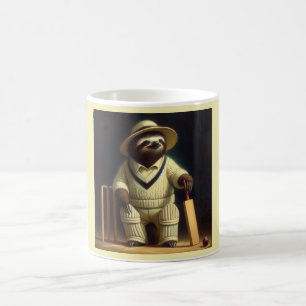 Sloth Cricket Player Coffee Mug